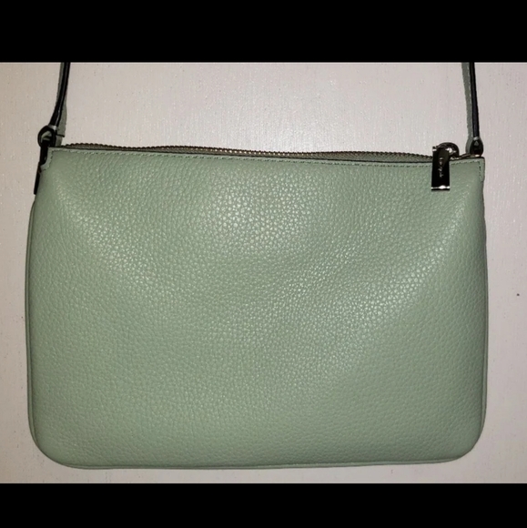 Kate Spade New York Light Green Pebbled Leather Crossbody